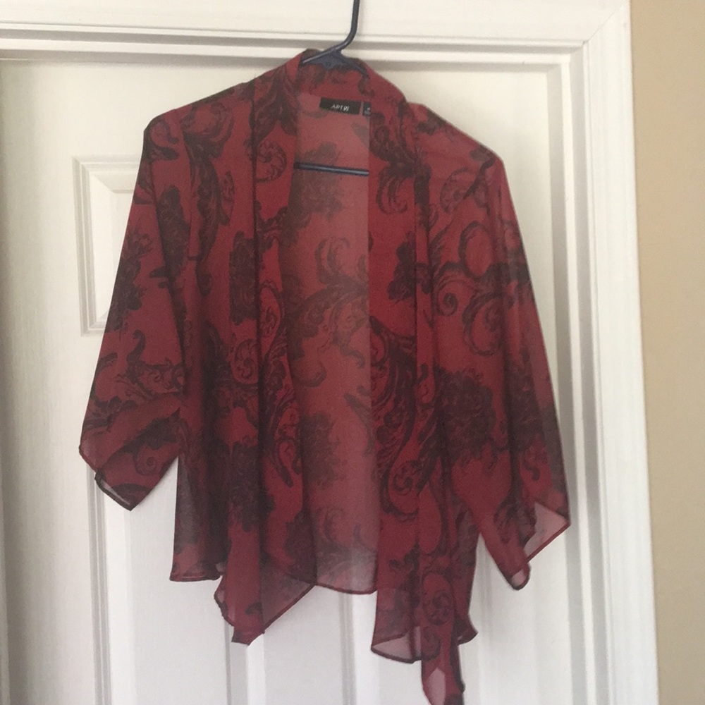 Crimson and black kimono size Med